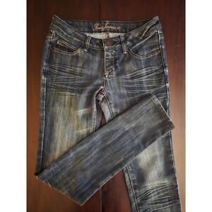 Guess Marina Skinny Jeans Dark Wash Low Rise Whiskered Denim 27 US 08402488